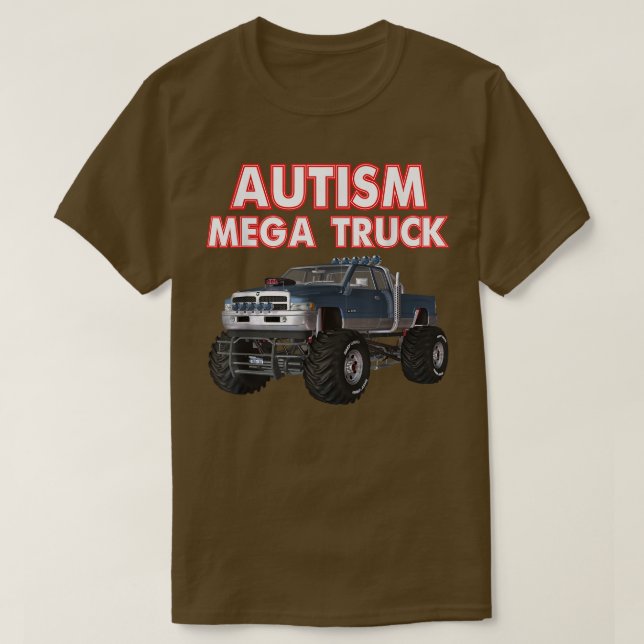 Autism Mega Lastbil T Shirt (Design framsida)