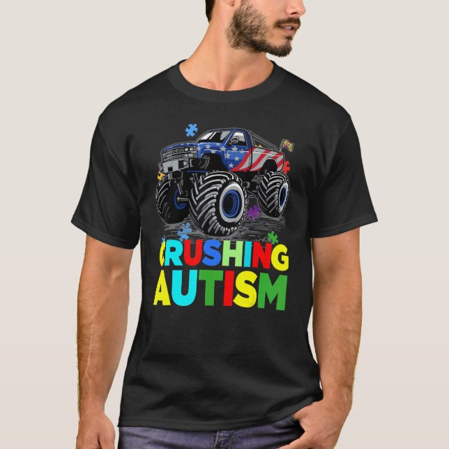 Autism Mega Truck 2 T Shirt (Framsida)