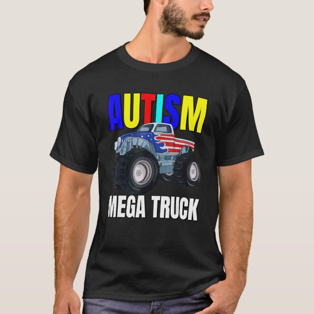 Autism Mega Truck T Shirt (Framsida)
