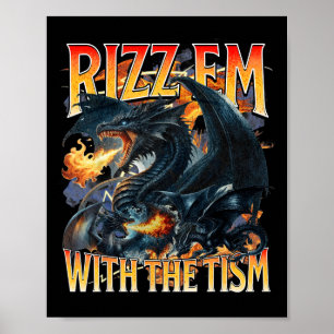 Autism Memagon Rizz Em med tismens autism Poster
