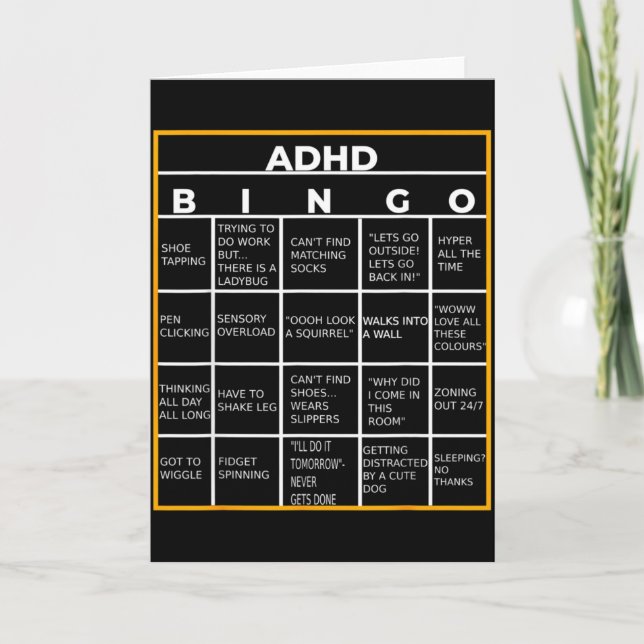 Autism Mental Hälsa Medvetenhet Dag Adhd Bingo Rol Kort (Framsida)