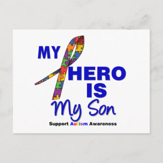 Autism Min Hero är min son Vykort
