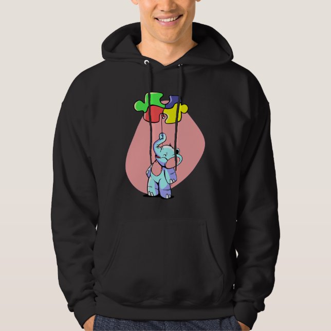 Autism Mini Elephant Hoodie (Framsida)