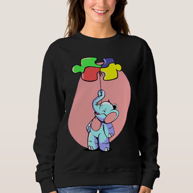 Autism Mini Elephant T Shirt (Framsida)
