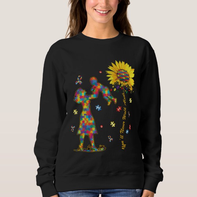 Autism Mom And Son Autism Awareness Puzzle Piece S T Shirt (Framsida)