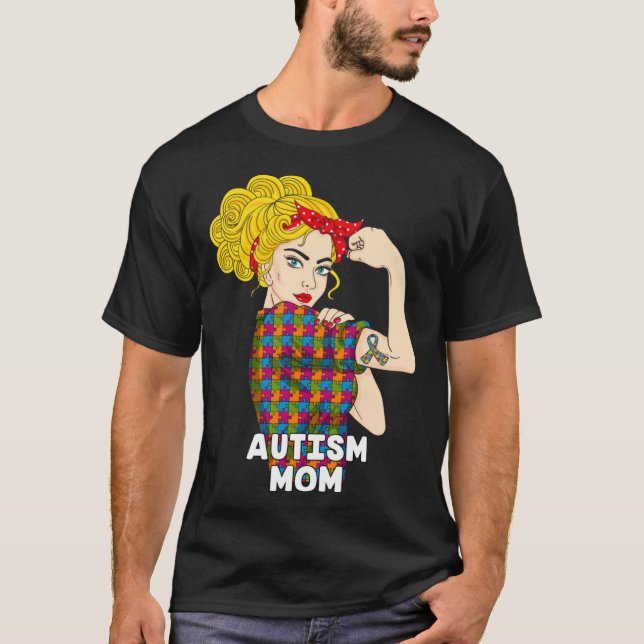 Autism Mom Autism Awareness Kindness Support Autis T Shirt (Framsida)