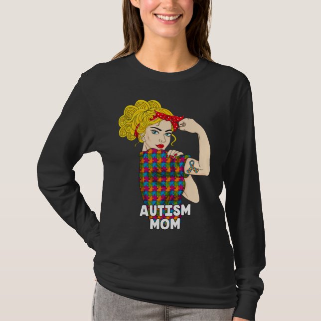 Autism Mom Autism Awareness Kindness Support Autis T Shirt (Framsida)