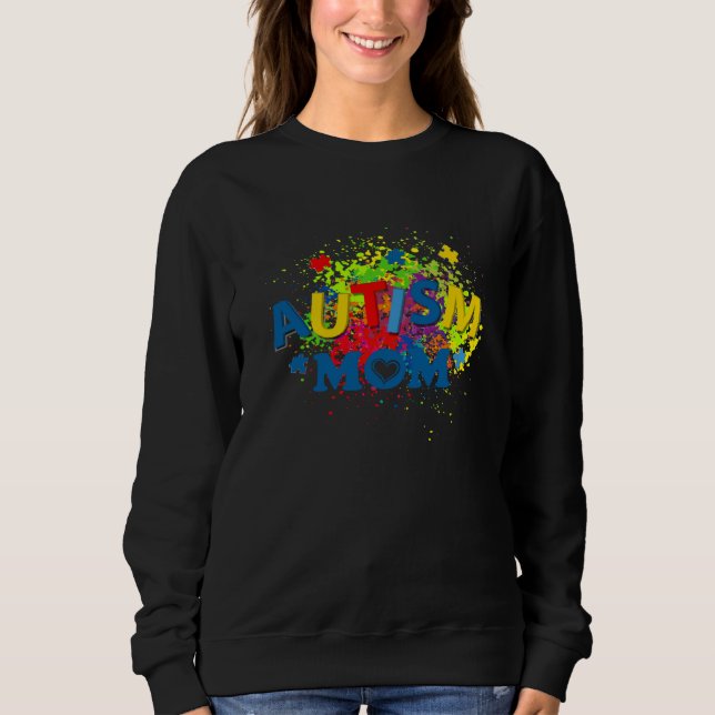 Autism Mom Mother Sunflower Puzzle Piece Autism Aw T Shirt (Framsida)