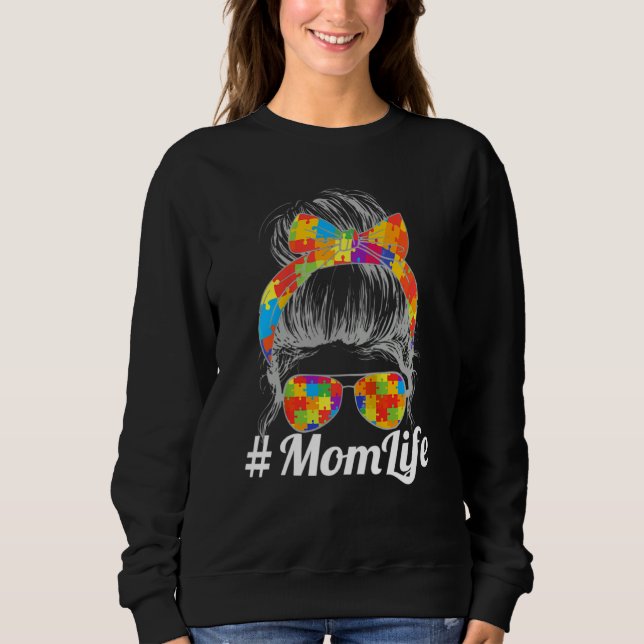 Autism Mom Support Awareness Autistic Parents Mom  T Shirt (Framsida)