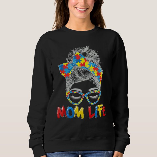 Autism Mom Support Awareness Autistic Parents Mom  T Shirt (Framsida)