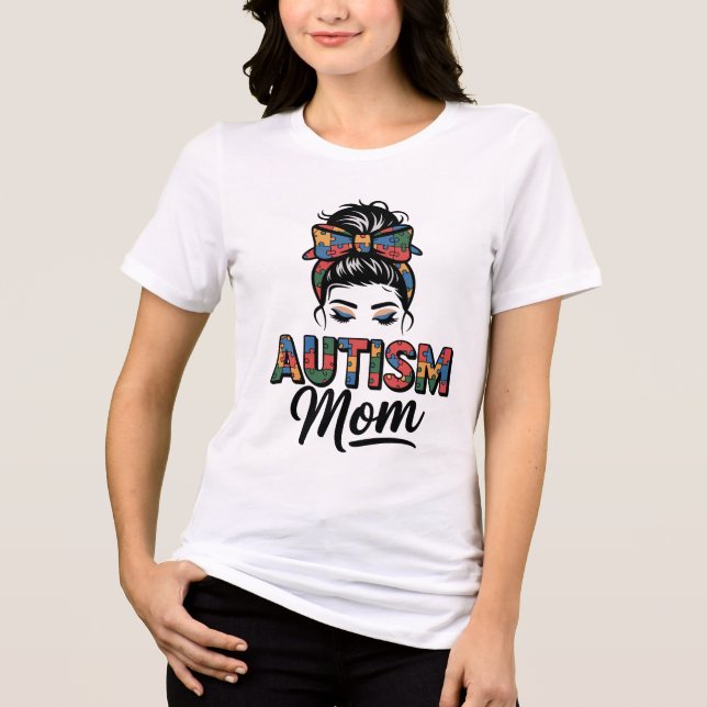 Autism Mom T Shirt (Framsida)
