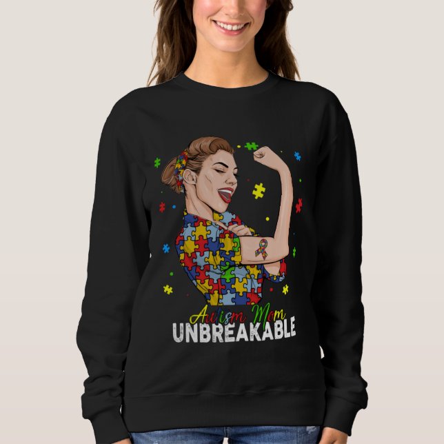 Autism Mom Unbreakable  Puzzle Autism Awareness Mo T Shirt (Framsida)