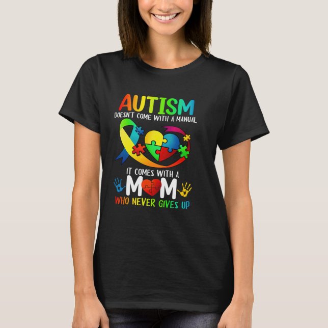 Autism Mom  Women Autism Awareness  Mom Autism T Shirt (Framsida)