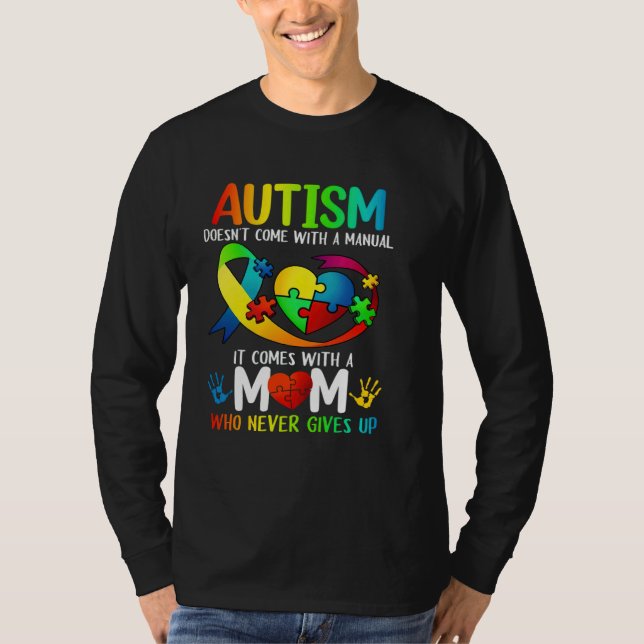 Autism Mom  Women Autism Awareness  Mom Autism T Shirt (Framsida)