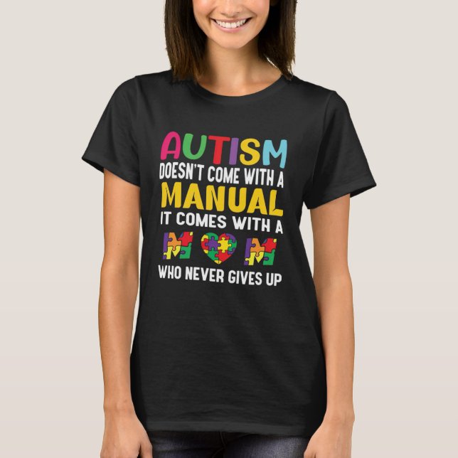 Autism Mom  Women Autism Awareness  Mom Cute T Shirt (Framsida)