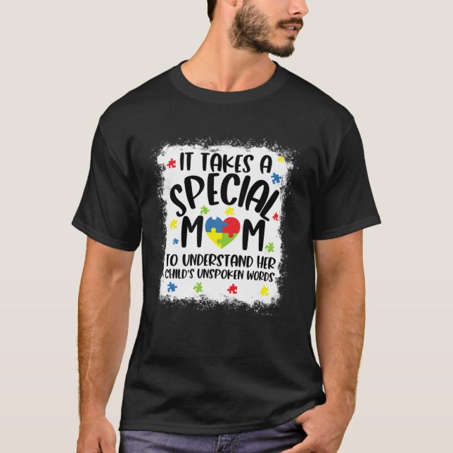 Autism Mom  Women Autism Piece Heart April We Wear T Shirt (Framsida)