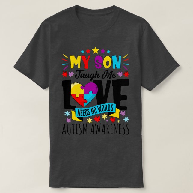 Autism mor far son 3 t shirt (Design framsida)
