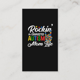 Autism Mor tar hand om det utarmade Mamman Visitkort