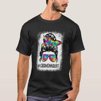 Autism Mormor Liv Rödis Frisyr Pussel Strandad Stö T Shirt