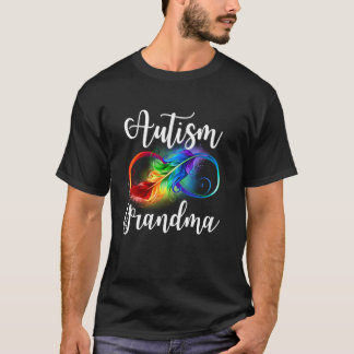 Autism Mormor Neurodiversitet Regnbåge Oändlighet  T Shirt