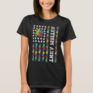 Autism Moster Amerikansk Flagga Autism Awareness T Shirt