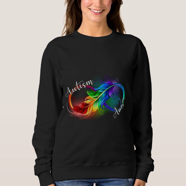 Autism Moster Autistic Rainbow Infinity Symbol Asd T Shirt (Framsida)