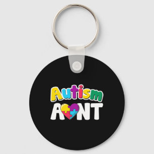 Autism Moster Awareness Puzzle Delarare Färg Gift Nyckelring