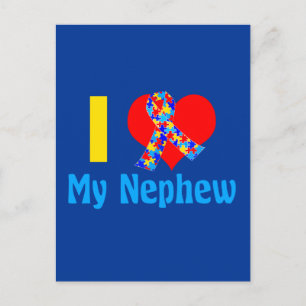 Autism Moster I Kärlek Mitt nehewblåhjärta Vykort