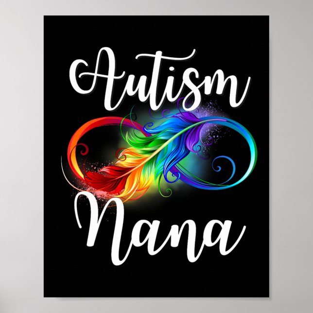 Autism Nana Neurodiversity Rainbow Infinity Sign S Poster (Framsidan)
