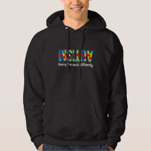 Autism när man ser världen annorlunda upp och ned hoodie