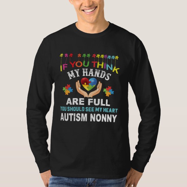 Autism Nonny  Autism Awareness Puzzle Piece Kindne T Shirt (Framsida)