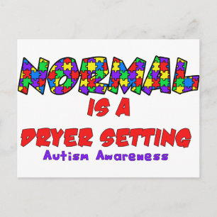 Autism Normal är en torterinställning Vykort