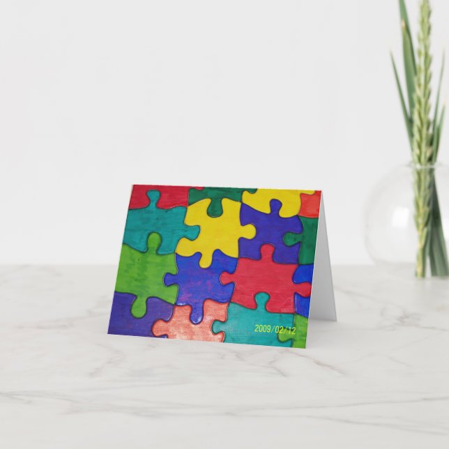 autism noterar kortet kort (Framsida)