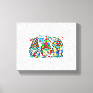Autism Nurse Gnome Canvastryck