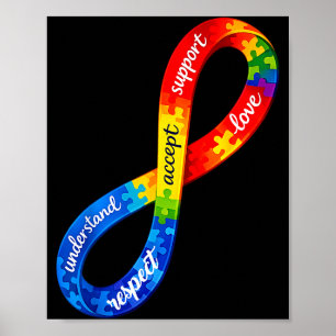 Autism oändlighet bandana design en neurodiversite poster