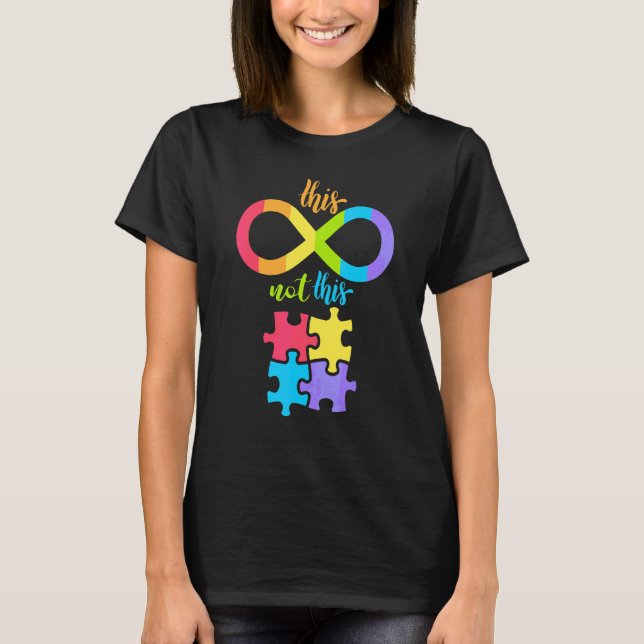 Autism Oändlighetssymbol Inte Pusselbit T Shirt (Framsida)