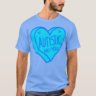 Autism och proud Blue Heart Autism T Shirt