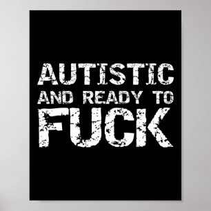 Autism och Redo till ett vackert skämt som säger å Poster