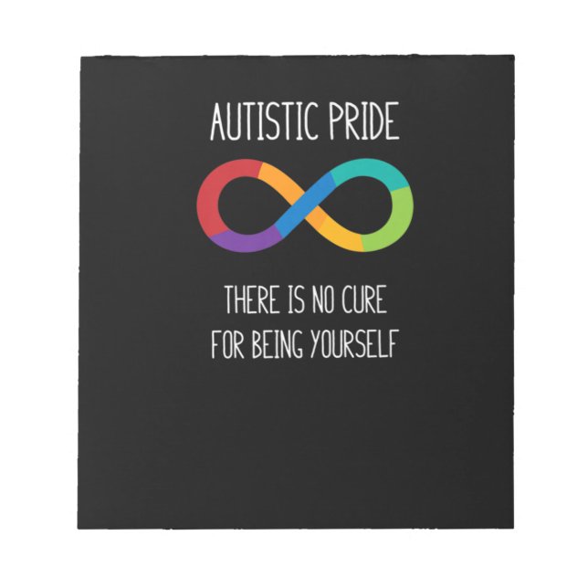 Autism Ofinity Symbol Neurodiversity T Shirt Anteckningsblock (Framsida)