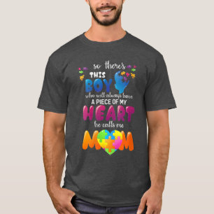 Autism - ökad medvetenhet han kallar mig Mamma Aut T Shirt