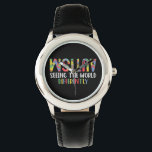 Autism: Olika Autism Awarene i världen Armbandsur<br><div class="desc">Autism som ser världen med olika autism</div>