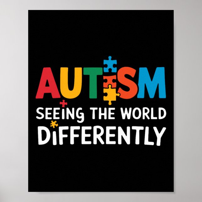 Autism: Olika Autism Awarene i världen Poster (Framsidan)