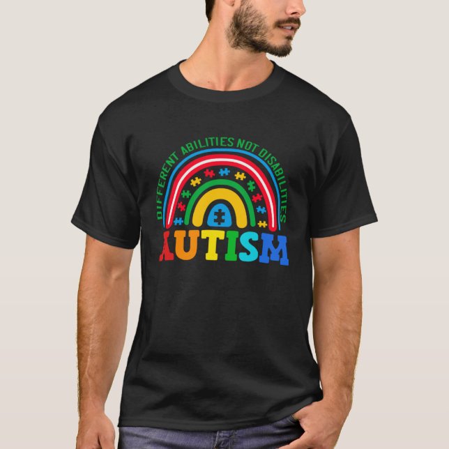 Autism Olika förmågor inte funktionshinder Autism T Shirt (Framsida)