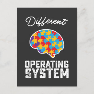 Autism Olika operativsystem Neurodiversity Inbjudan Vykort