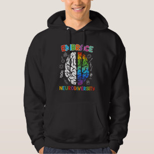 Autism Omfamna Neurodiversitet Autister Medvetenhe Hoodie
