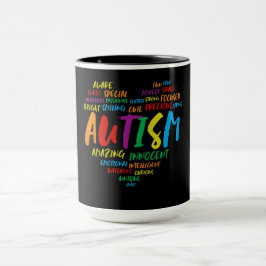 AUTISM ORD HJÄRTA Autism Acceptans Mugg