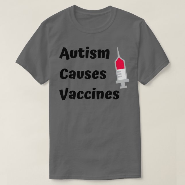 Autism orsakar vaccination Slogan Autism Acceptans T Shirt (Design framsida)