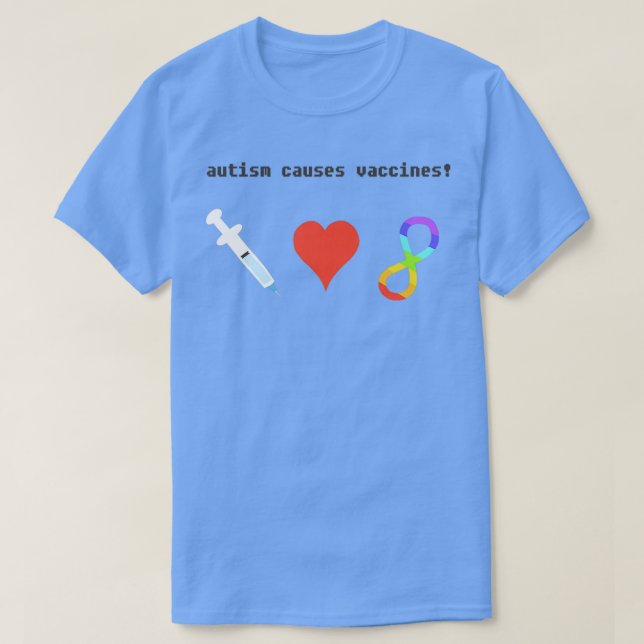 Autism orsakar vacciner t shirt (Design framsida)