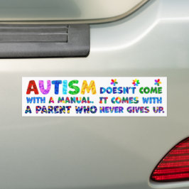 AUTISM överordnad Ge aldrig upp Bildekal