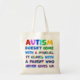 AUTISM överordnad Ge aldrig upp Tygkasse